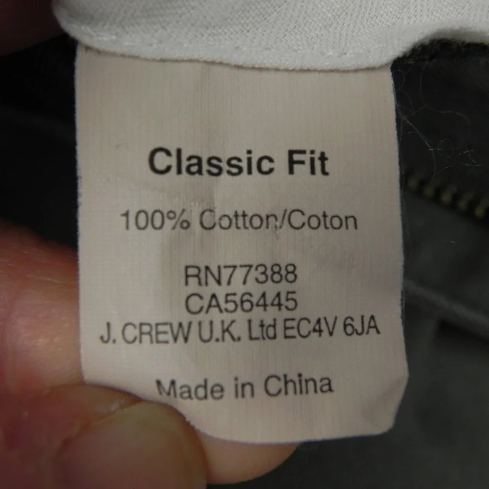 J Crew Pants Mens 36x28 Classic Fit Essential Khaki Straight Flat Front Green